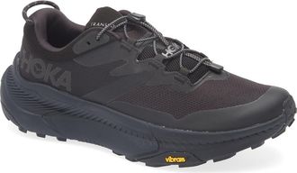 Hoka One One Transport Gore-Tex Waterproof Running Shoe in Black /Black at Nordstrom, Size 10.5