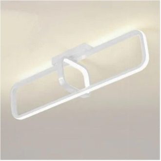 Trade Shop TrAdE Shop Traesio - Plafoniera Led 32 W Rettangolare Bianco Design Moderno Lampadario Soffitto 50217