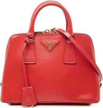 Prada Pre-owned Prada Small Saffiano Vernice Promenade Satchel CF3WHQBIHB0IM3VR