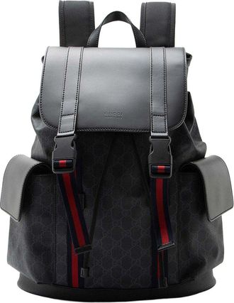 Gucci Gg Supreme Medium Flap Backpack (Authentic Pre-Loved)