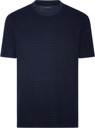 Emporio Armani Blauw korte mouw T-shirt model Em 001288 - Heren - T-shirts - Blauw - M - Tops