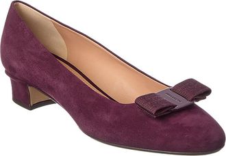 Ferragamo Ferragamo Vara Bow Suede Flat