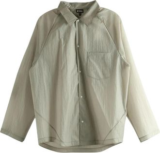 Goldwin Sheer Nylon Wind Shirt - Heren - Casual Overhemden - Beige - 2XL - Nylon - Overhemden