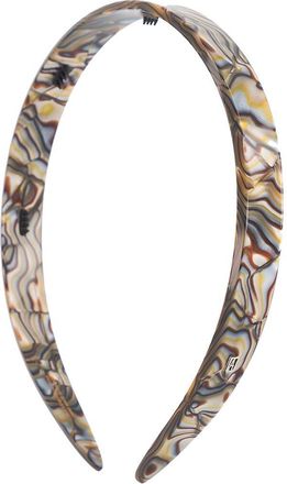 Alexandre de Paris Marble Pattern Headband in Onyx at Nordstrom
