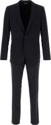 Dolce & Gabbana Midnight Blue Stretch Wool Suit