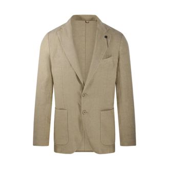 Santaniello Blazers, male, Beige, Size: 2XL 16P Jacket