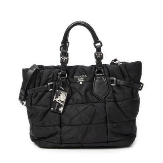 Prada Pre-owned Womens Shopping Tote Shoulder Bag - Black - One Size