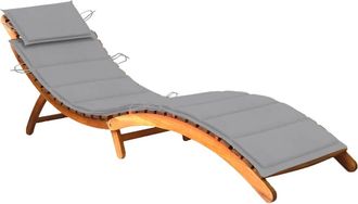 vidaXL Tumbona De Jard&iacute;n Con Coj&iacute;n Madera Maciza De Acacia Vidaxl