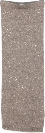D.exterior sequin-embellished skirt - Grey
