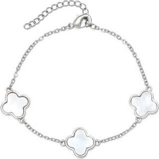 Adornia Mother-of-Pearl Clover Station Bracelet in Silver at Nordstrom Rack
