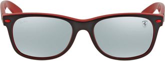 Ray-Ban Scuderia Ferrari Silver Flash Square Sunglasses RB2132M F63830 55