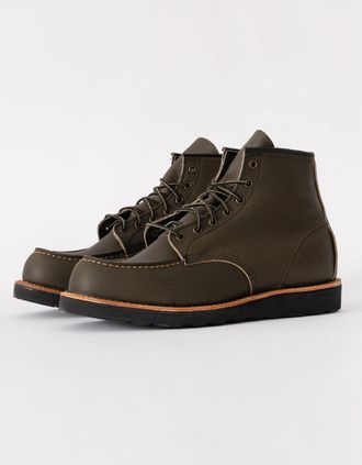 Red Wing Shoes Mens Red Wing 6 Inch Moc Toe Mens Boot - Briar Oil Slick - Brown - Size: UK9.5 eu43.5 us10.5