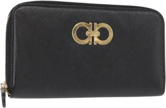 Ferragamo Pre-owned Wallets, female, Black, Size: ONE SIZE Pre-owned Leather Wallet