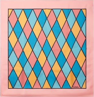 Valentino Rhombelle checked silk scarf