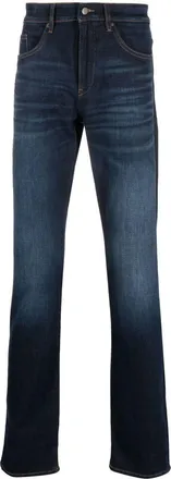 BOSS washed straight-leg jeans - men - Cotton/Elastane/Polyester - 30/32 - Blue