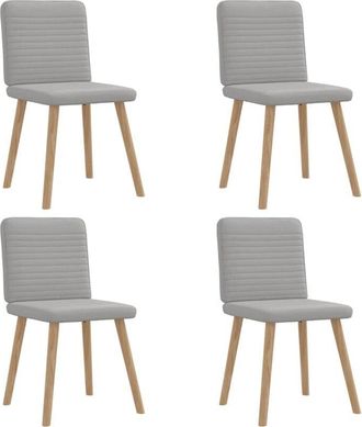 vidaXL Sillas de comedor 4 uds tela gris nube Vidaxl