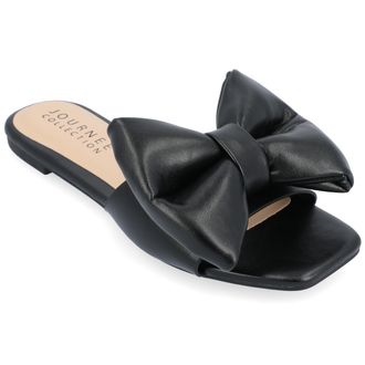 Journee Collection Women & apos;s Fayre Medium and Wide Width Flat Sandals