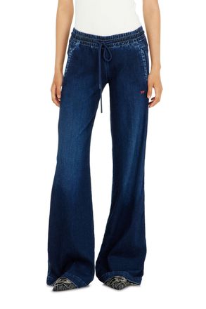 Diesel Relaxed Low Waist 2078 D-Ainty Joggjeans, Dark blue, Elastic waistband