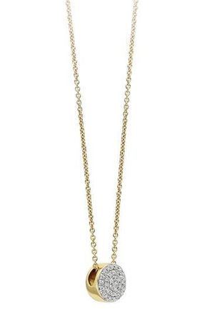 Monica Vinader Ava Diamond Button Pendant Necklace in Gold at Nordstrom Rack