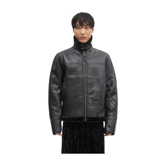 Alpha Industries Jassen, Heren, Zwart, L, Leather Jassen