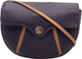 Dior Pre-owned Cross Body Bags, female, Brown, Size: ONE SIZE Pre-owned Vintage Brown and Tan Leather Shoulder Crossbody Bag