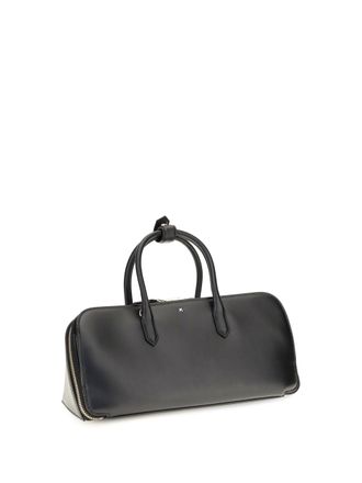 Alaia Womens Handbag Delta Nubuck Black Calf Leather Shoulder Bags