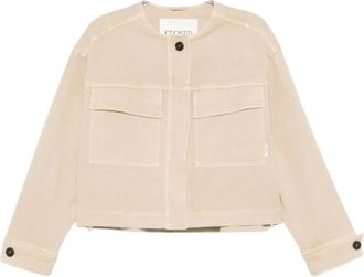 Closed Closed, Light Jackets, female, Beige, Size: S Front Button Jacket