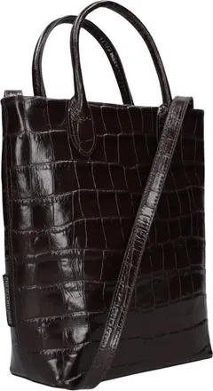 Fred De La Bretoniere Tassen, Dames, Bruin, ONE Size, Leer, Vicky Handtas