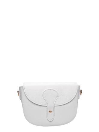 Roberta M Wit Rundleer Tas