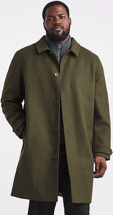 Jacamo Khaki Wool Blend Mac with Cuff Tab