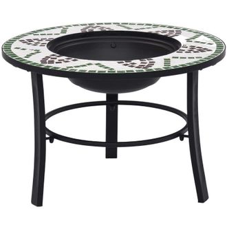 Nova Furniture Limited - Brasero De Mosaico Cer&aacute;mica Verde 68 Cm
