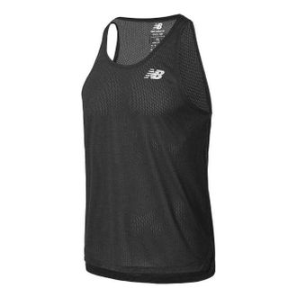 New Balance Essentials Logo Running Tank Top Asia Sizing Black AMT21260-BK