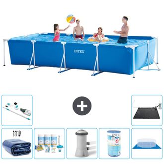 Intex Piscina Con Estructura Rectangular - 450x220x84 Cm - 7-piezas S40302
