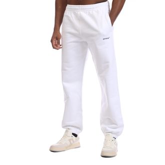 Off-white Mens Off White Single Arrow Pocket Slim Sweatpants in White Black