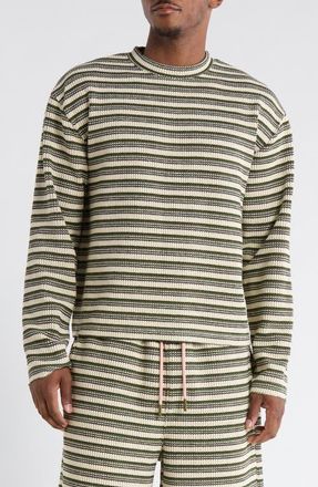 Honor The Gift Speak Stripe Cotton T-Shirt in Olive at Nordstrom, Size Xx-Large