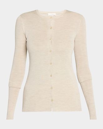 The Row Josette Silk Knit Cardigan