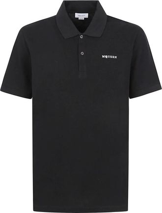Alexander McQueen Jersey Piqu&eacute; Polo Shirt - Heren - Polos - Zwart - M - Tops