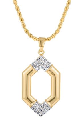 st. Moran Hexagon Pav&eacute; Pendant Necklace in Gold at Nordstrom
