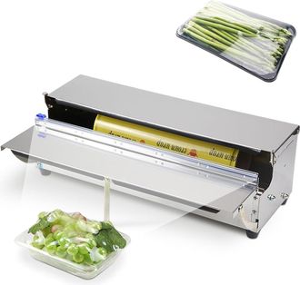 OEM Dispensador De Papel De Aluminio De Acero Inoxidable (45 Cm) Con Frescura Y Papel De Aluminio, Higi&eacute;nico, A Prueba De Polvo, 2 Cuchillas De Repuesto, 
