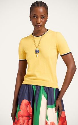 La DoubleJ Busy-Bee Tee in Solid Butter Yellow at Nordstrom, Size X-Small