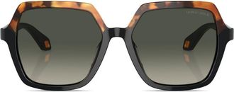 Giorgio Armani gradient-lens oversize-frame sunglasses - women - Acetate - 55 - Black