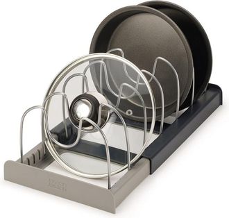 OEM Organizador De Cocina Expandible Gris, Hasta 6 Compartimentos, Pl&aacute;stico, Talla &Uacute;nica