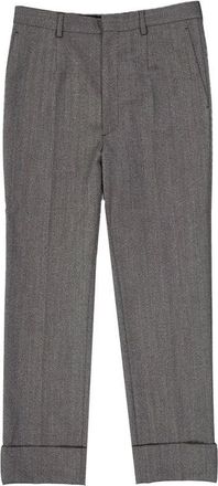 Prada Wool Dress Trousers - male - Prada - Straight Trousers - Gray - M - Trousers