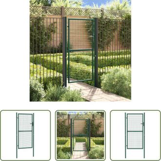 vidaXL Recinzione in acciaio - Cancello per Recinzione in Acciaio 100x175 cm Verde