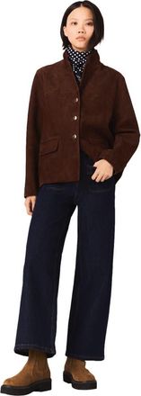 Maje Wide jeans with patch pockets in Navy at Nordstrom, Size 40 Eu