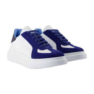Alexander McQueen Colorblock Calfskin Sneaker - White