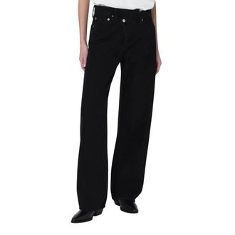 A Gold E Straight Jeans, female, Black, Size: W25 Arc Criss Cross Jean