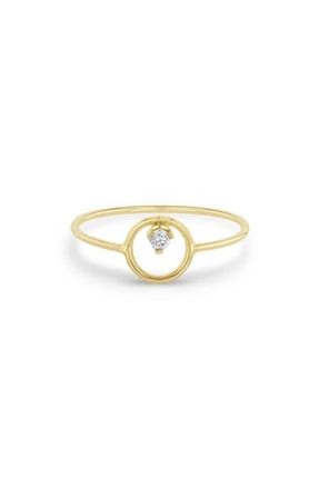 Zoë Chicco Prong Diamond Ring in 14K Yellow Gold at Nordstrom, Size 7