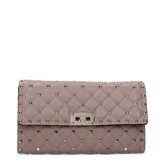 Valentino Garavani Damens Pochette Rosa Leder/Altrosa