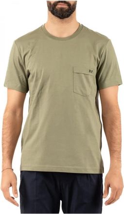 Fay Stijlvolle Gebreide Top - Heren - T-shirts - Groen - M - Katoen - Tops